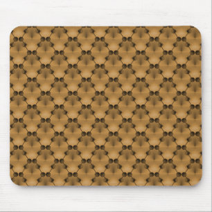 Honey Caramel Brown Retro Funk Circles Mousepad Muismat
