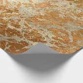 Honey Champaigne Gold Marble Shiny Metallic Stroke Cadeaupapier (Hoek)