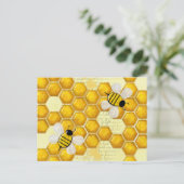 Honey Comb 3D Whimsey Briefkaart (Staand voorkant)
