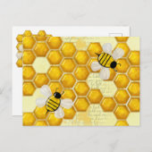 Honey Comb 3D Whimsey Briefkaart (Voorkant / Achterkant)