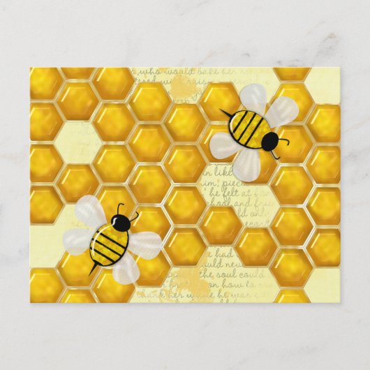 Honey Comb 3D Whimsey Briefkaart (Voorkant)