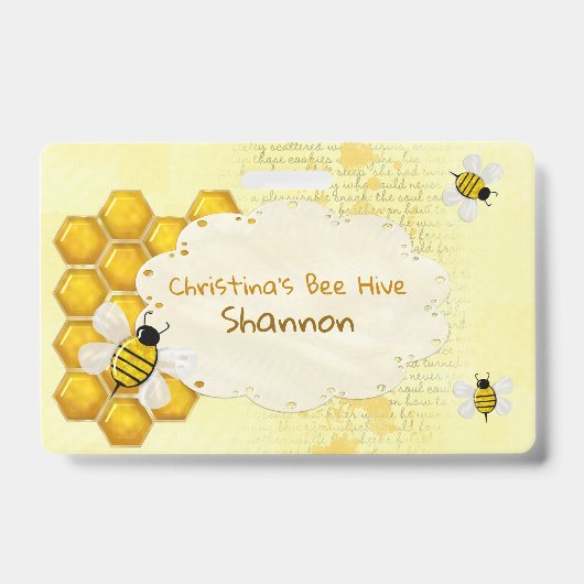 Honey Comb 3D Whimsey BUSINESS MEDEWERKER Badge (Voorkant)