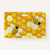 Honey Comb 3D Whimsey BUSINESS MEDEWERKER Badge (Achterkant)