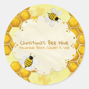 Honey Comb 3D Whimsey Business Ronde Sticker
