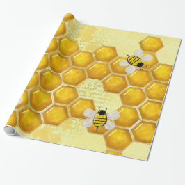 Honey Comb 3D Whimsey Cadeaupapier