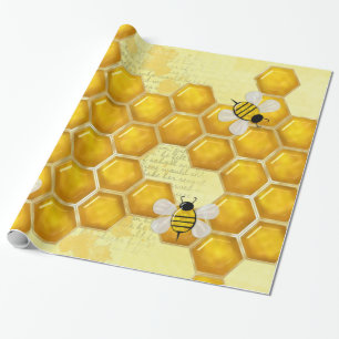 Honey Comb 3D Whimsey Cadeaupapier