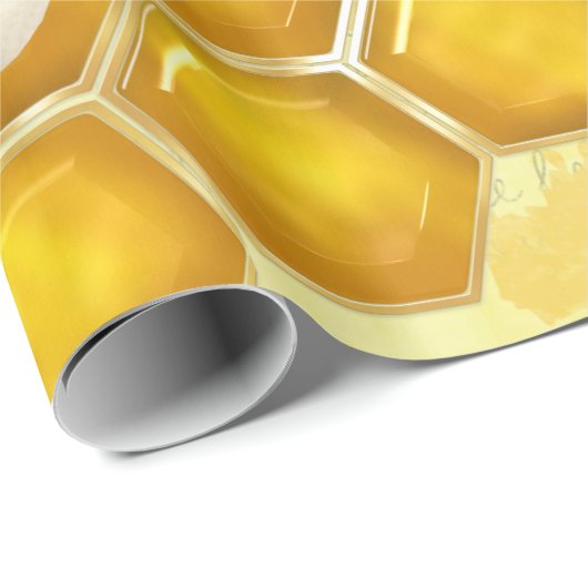 Honey Comb 3D Whimsey Cadeaupapier (Rol Hoek)