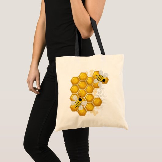 Honey Comb 3D Whimsey Tote Bag (Voorkant (product))