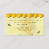 Honey Comb 3D Whimsey Visitekaartje (Achterkant)