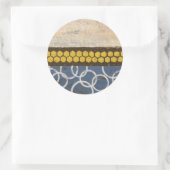 Honey Comb Abstract I Ronde Sticker (Tas)