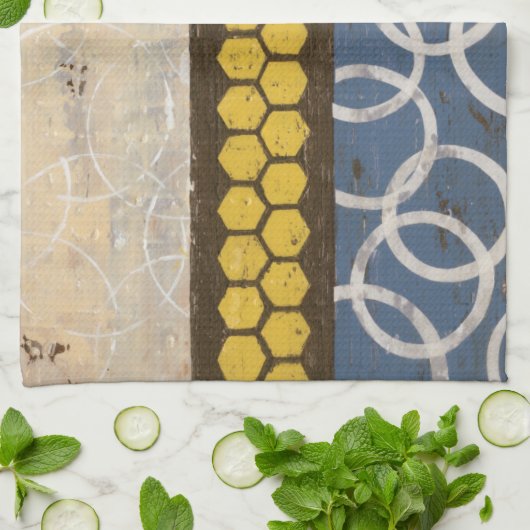 Honey Comb Abstract I Theedoek (Gevouwen)
