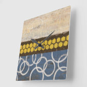 Honey Comb Abstract I Vierkante Klok (Hoek)