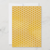 Honey Comb Bee Baby shower Kaart (Achterkant)