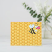 Honey Comb Bee Briefkaart (Staand voorkant)