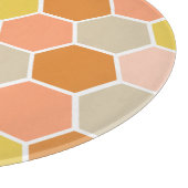 Honey Comb Bumble Bee Glass snijplank (Hoek)