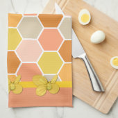 Honey Comb Bumble Bee Kitchen Towel Theedoek (Quarter Fold)