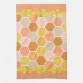 Honey Comb Bumble Bee Kitchen Towel Theedoek (Verticaal)