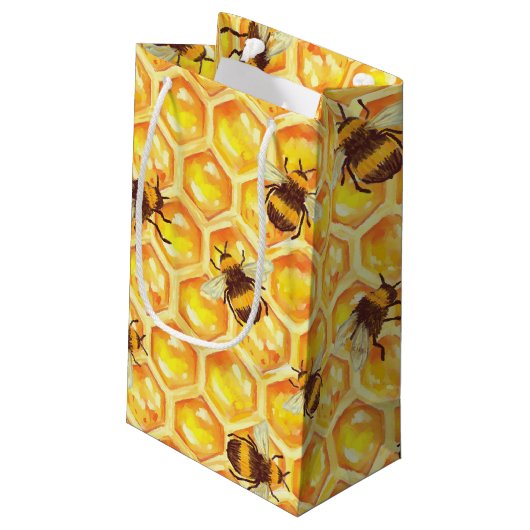 Honey Comb Gift Box Klein Cadeauzakje (Achterkant Gekanteld)