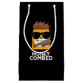 Honey Combed Funny Honey Pun Dark BG Klein Cadeauzakje (Voorkant)