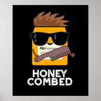Honey Combed Funny Honey Pun Dark BG