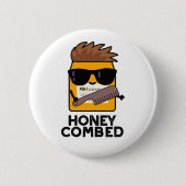 Honey Combed Funny Honey Pun Ronde Button 5,7 Cm (Voorkant)