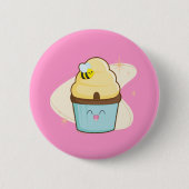 Honey Cupcake Ronde Button 5,7 Cm (Voorkant)