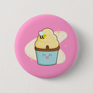 Honey Cupcake Ronde Button 5,7 Cm