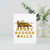 Honey dassenballen briefkaart (Staand voorkant)
