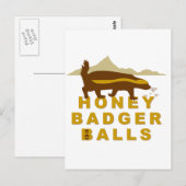 Honey dassenballen briefkaart (Voorkant / Achterkant)