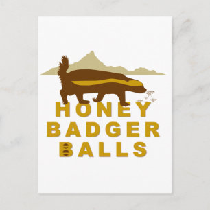 Honey dassenballen briefkaart