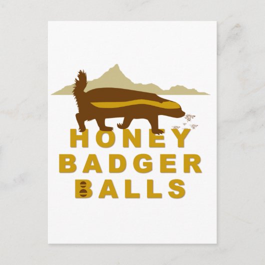 Honey dassenballen briefkaart (Voorkant)