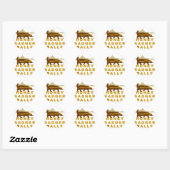 Honey dassenballen ronde sticker (Vel)