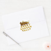 Honey dassenballen ronde sticker (Envelop)