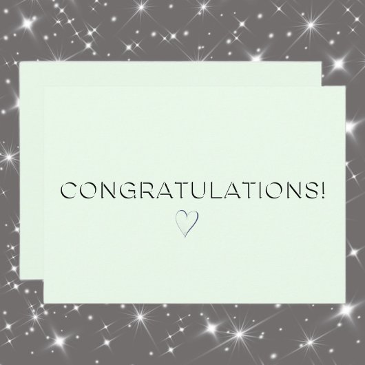 Honey Dew Elegant Alle gelegenheden Congrats Flat Kaart