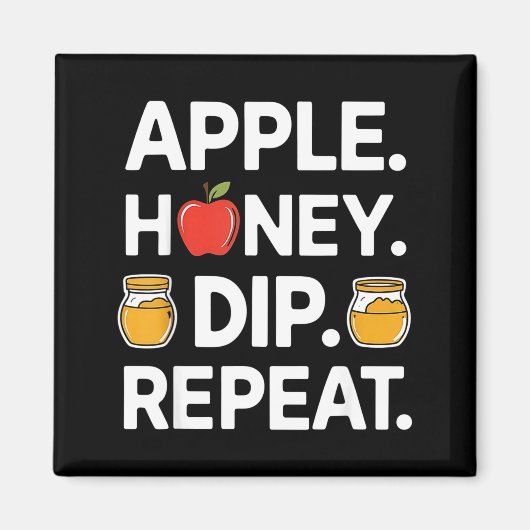 Honey Dip Repeat Funny Rosh Hashanah Jewish New Ye Magneet (Voorkant)