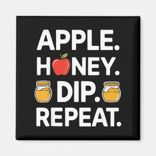 Honey Dip Repeat Grappige Rosh Hashanah Joodse Nie Magneet