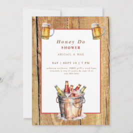 Honey Do BBQ Beer Bucket Couples Wedding Shower Kaart