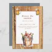 Honey Do BBQ Beer Bucket Couples Wedding Shower Kaart (Voorkant / Achterkant)