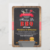 Honey Do BBQ Couples Verloving Invitation Kaart (Voorkant)
