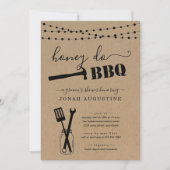 Honey Do BBQ Groom's Shower Invitation Kaart (Voorkant)