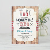 Honey do bbq partijuitnodiging kaart (Staand voorkant)