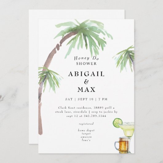 Honey Do Couples Bridal Shower Kaart (Voorkant / Achterkant)