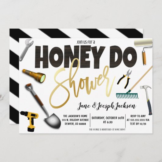 Honey Do Couples Douche Kaart (Voorkant / Achterkant)