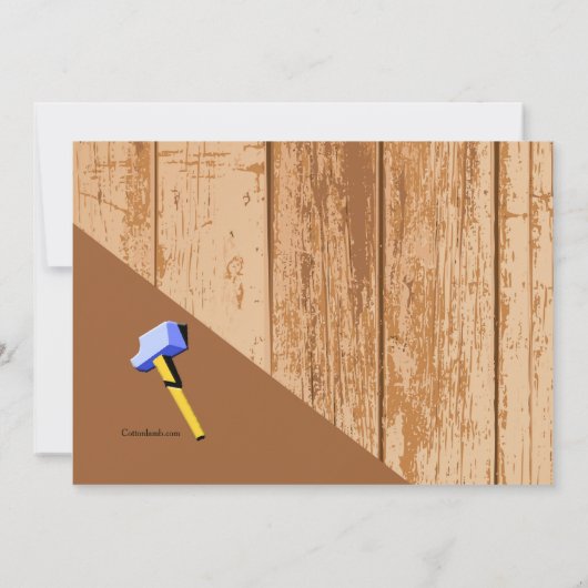 Honey-Do Couples Shower (blauw) Uitnodiging (Achterkant)