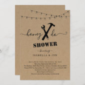 Honey Do Couples Shower of Groom Shower Invitation Kaart (Voorkant / Achterkant)