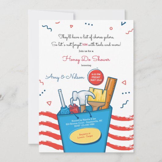 Honey Do Douche Uitnodiging (Voorkant)
