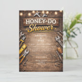 Honey Do Koppels Rustieke Bruidsdouche Kaart (Staand voorkant)