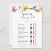 Honey Do lijst Boho Vrijgezellenfeest spel Kaart (Voorkant)