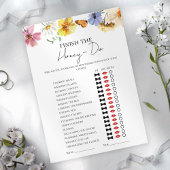 Honey Do lijst Boho Vrijgezellenfeest spel Kaart