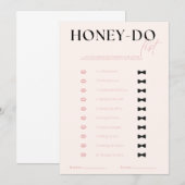 Honey-Do lijst Kaart (Voorkant / Achterkant)